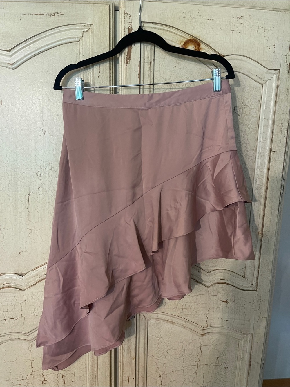 Jealous Tomato Women’s Mauve Ruffle Asymmetrical Skirt